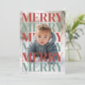 Modern Merry Holiday Photo Card シーズンカード (スタンド正面)