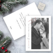 Modern Merry Married Black White Red Photo Script シーズンカード