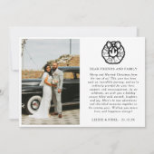 Modern Merry & Married Newlywed Photo Christmas シーズンカード (裏面)