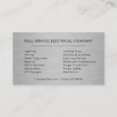 Modern Metal Electrician Black Gold 名刺 (裏面)