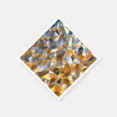 Modern Metallic Abstract Gold Silver Geometric スタンダードカクテルナプキン (角)