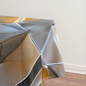 Modern Metallic Abstract Gold Silver Geometric テーブルクロス (インサイチュ)