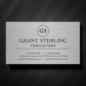 Modern Metallic Consultant Luxury Monogram 名刺