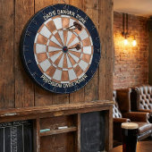 Modern Metallic Copper & Navy Blue Custom ダーツボード