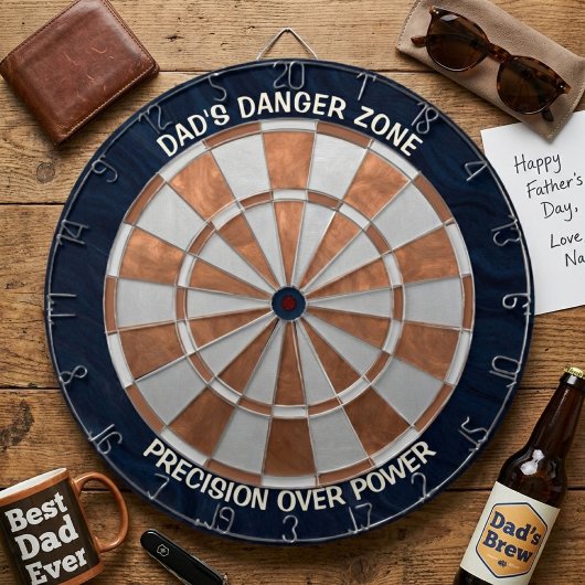 Modern Metallic Copper & Navy Blue Custom ダーツボード