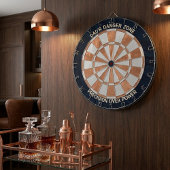 Modern Metallic Copper & Navy Blue Custom ダーツボード