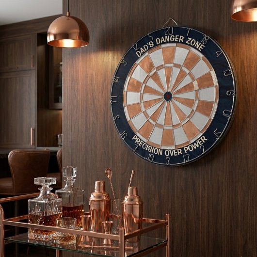 Modern Metallic Copper & Navy Blue Custom ダーツボード