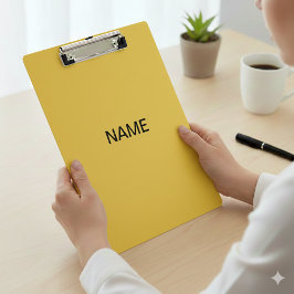 Modern Metallic Gold Clipboard with Custom Text クリップボード