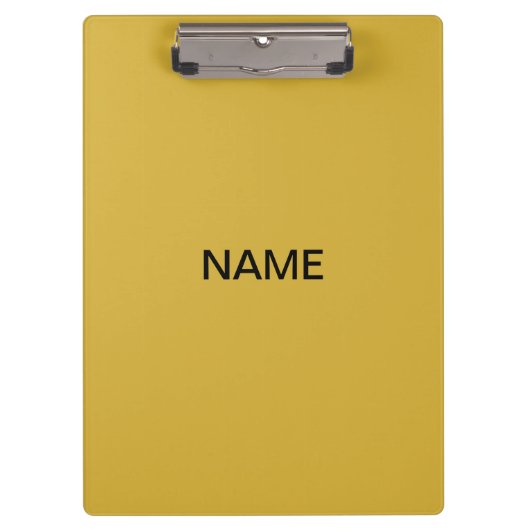 Modern Metallic Gold Clipboard with Custom Text クリップボード (正面)