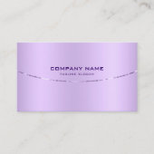 Modern Metallic Purple Stainless Steel Look 名刺 (正面)