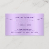 Modern Metallic Purple Stainless Steel Look 名刺 (裏面)