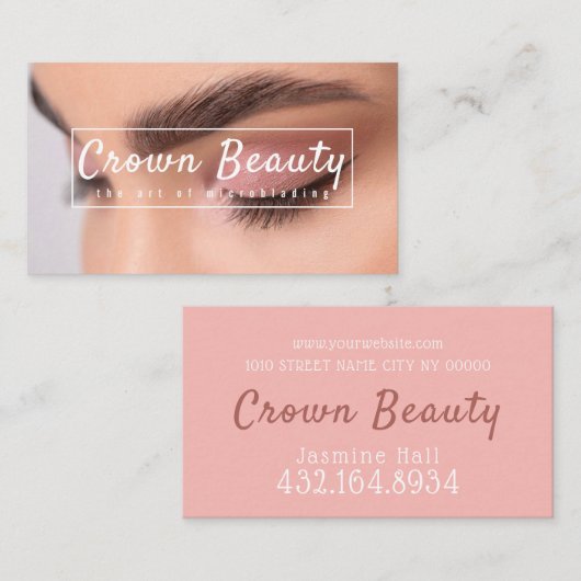 Modern Microblading , Eyebrows,  Permanent Makeup  名刺 (正面/裏面)