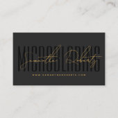 Modern microblading typography script gray black 名刺 (正面)
