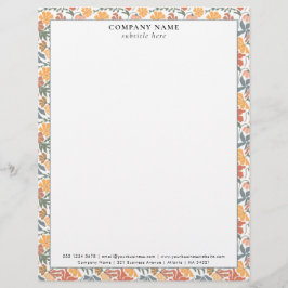 Modern Mid Century Pattern Company Name Details レターヘッド