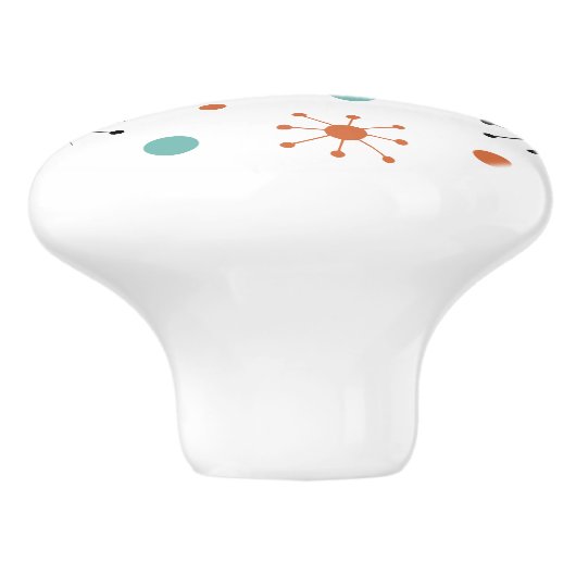 Modern Mid Century Retro Atomic Abstract セラミックノブ (側面)