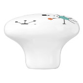 Modern Mid Century Retro Atomic Abstract セラミックノブ (側面)