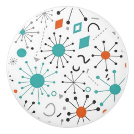 Modern Mid Century Retro Atomic Abstract セラミックノブ