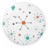 Modern Mid Century Retro Atomic Abstract セラミックノブ (正面)