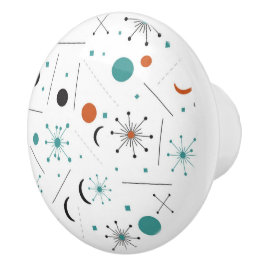 Modern Mid Century Retro Atomic Abstract セラミックノブ