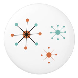 Modern Mid Century Retro Atomic Abstract セラミックノブ