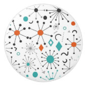 Modern Mid Century Retro Atomic Abstract セラミックノブ (正面)