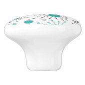 Modern Mid Century Retro Atomic Abstract セラミックノブ (側面)