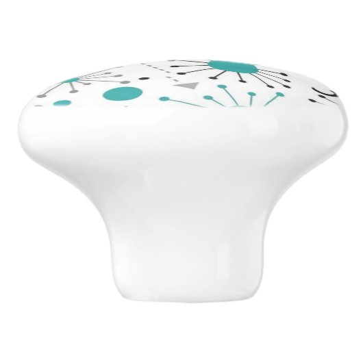 Modern Mid Century Retro Atomic Abstract セラミックノブ (側面)