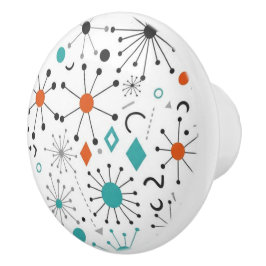 Modern Mid Century Retro Atomic Abstract セラミックノブ