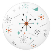 Modern Mid Century Retro Atomic Abstract セラミックノブ (正面)