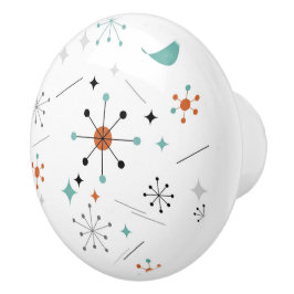 Modern Mid Century Retro Atomic Abstract セラミックノブ