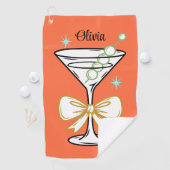 Modern Mid Century Trendy Chic Golfer  ゴルフタオル (インサイチュ)