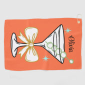 Modern Mid Century Trendy Chic Golfer  ゴルフタオル (横)