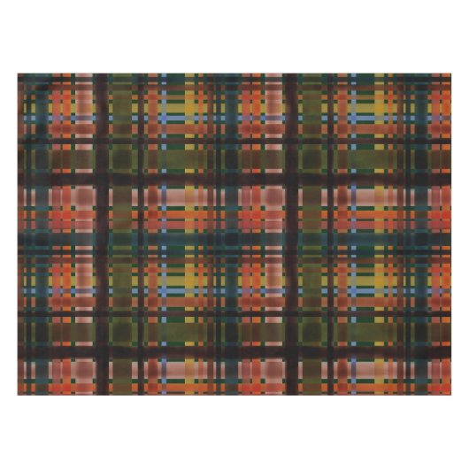 Modern Midcentury Madras テーブルクロス (正面(横))