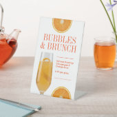 Modern Mimosa Cocktail Bar or Table Brunch LTO 台座サイン (インサイチュ)