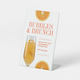 Modern Mimosa Cocktail Bar or Table Brunch LTO 台座サイン