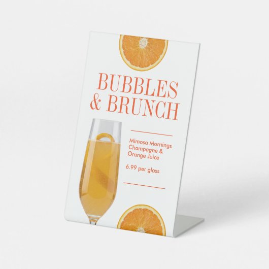 Modern Mimosa Cocktail Bar or Table Brunch LTO 台座サイン (正面)