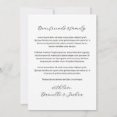 Modern Minial 4 Photo Collage Wedding Thank You サンキューカード (裏面)