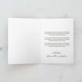 Modern Minial 4 Photo Collage Wedding Thank You サンキューカード (内部)