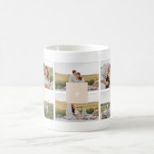 Modern Minimal 10-Photo Collage Couple Initials コーヒーマグカップ (中央)