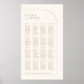 Modern Minimal 160 Guests Wedding Seating Charts ポスター (正面)
