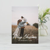 Modern Minimal 1 Photo Christmas Flat Holiday Card シーズンカード (スタンド正面)