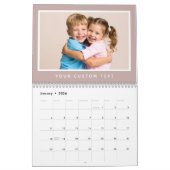 Modern Minimal 2026 Family Custom Photo Text カレンダー (1月 2026)