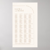 Modern Minimal 240 Guests Wedding Seating Charts ポスター (正面)