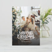 Modern minimal 2 photos Christmas Holiday Card シーズンカード (スタンド正面)
