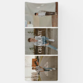 Modern Minimal 3-Photo Graduation Party Congrats 横断幕 (縦)