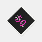 Modern Minimal 50 Fabulous 50th Birthday Party スタンダードカクテルナプキン (角)