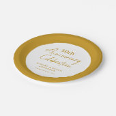 Modern Minimal 50th Wedding Anniversary ペーパープレート (アングル)