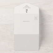 Modern Minimal All-in-One Wedding Invitation オールインワン招待状 (外側)