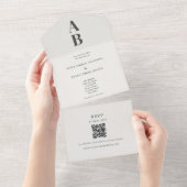 Modern Minimal All-in-One Wedding Invitation オールインワン招待状 (貼ってはがせる)