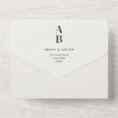 Modern Minimal All-in-One Wedding Invitation オールインワン招待状 (裏面)